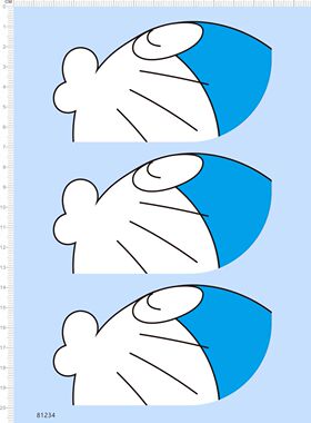 81234整版胶机器猫哆啦A梦盖子叮当水贴纸模型定做订做定制 A5