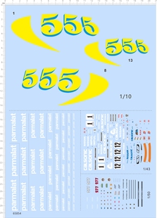 IMPREA parmalat WRC SAFARI K.HOSHINO水贴现货 555 65854法拉利