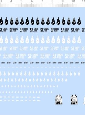 71786整版胶少女前线SANGVIS FERRI 铁血人形比例模型水贴