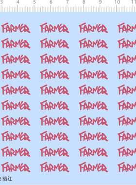 73790娃娃水贴盲盒公仔手办BOB英文名字母FARMER背包模型水贴