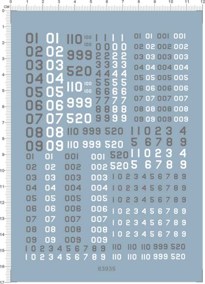 63935美军字体阿拉伯数字敢达通用gd水贴纸多色选择