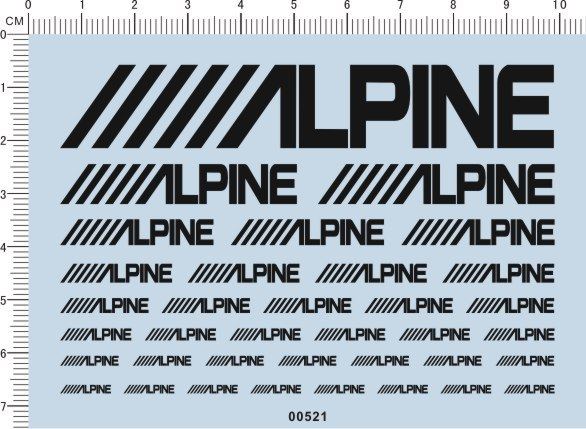 00521-整版胶 A3212 -LPINE 模型车水贴纸 现货