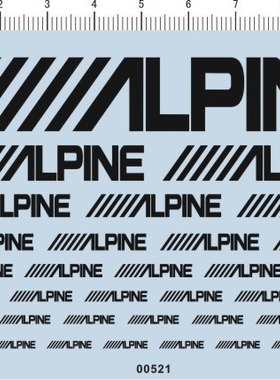 00521-整版胶 A3212 -LPINE 模型车水贴纸 现货