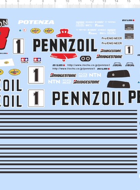 75588比例模型车水贴车模 PENNZOIL CHAMPION 定制打印2310