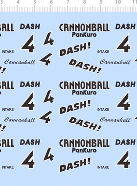 75562 达修dash  CANNONBALL 四驱车水贴定制打印2310