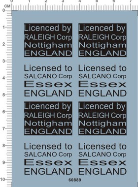 60889-11E14  licenced by raleigh corp nottigham england 现货