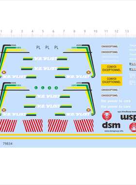 79834比例模型车水贴dsm发动机盖VOVLIST机头数字polska定做2404
