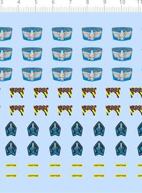 74738整版水贴 SPACE RANGER 巴斯光年定做打印六月模型水贴现货