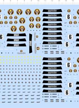 80848整版1/43m3m4BMW 635CSI JAGERMEISTER经典赛车模型水贴现货