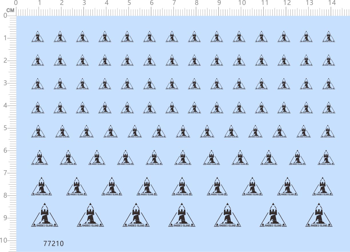 77210整版水贴 罗德岛 灯塔 模型水贴定制打印2401