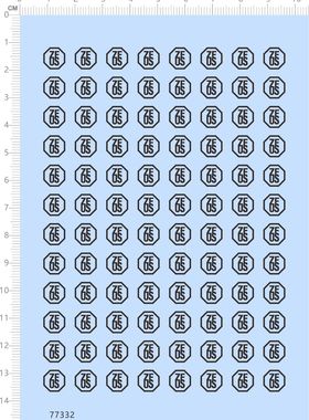 77332整版 亮金 ZFUS 盲盒手办模型水贴定制打印2401