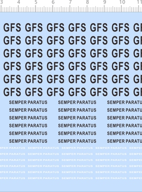 65873比例模型剪纸水贴纸GFS 01 SEMPER PARATUS卡西欧定做订做