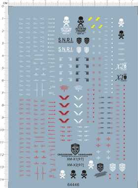 64446-15306 整版胶MG CROSSBONE GUNDAM X1 X2 海盗敢达水贴现货