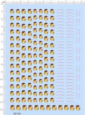 68104整版胶无比例自制眼睛手办模型水贴纸橙色眉毛定做订做定制