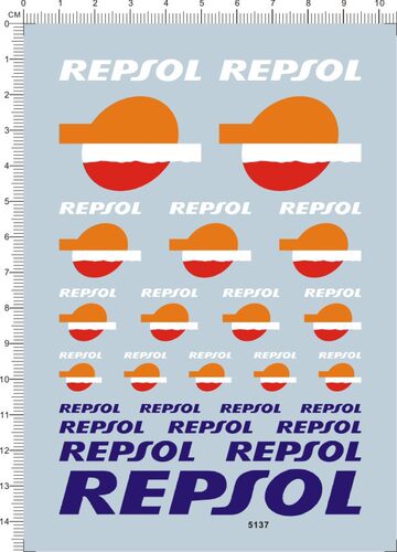 5137-整版胶 A1406 REPSOL 模型车水贴纸 现货
