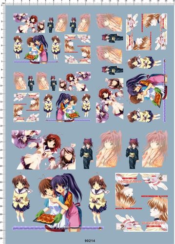 90214 CLANNAD 痛车去底水贴 A4纸