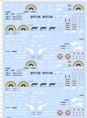 68299整版胶1/43马丁AMG 石油水帖纸safety car彩虹crowdstrike