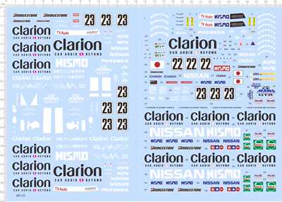 68125整版胶1/24 NISMO Clarion GT-R LM 95 LE MANS CONTENDER