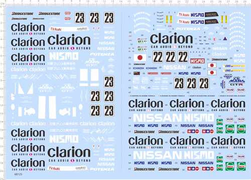 68125整版胶1/24 NISMO Clarion GT-R LM 95 LE MANS CONTENDER