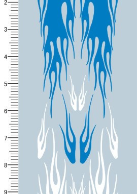 5007-13615  火焰 模型水贴纸