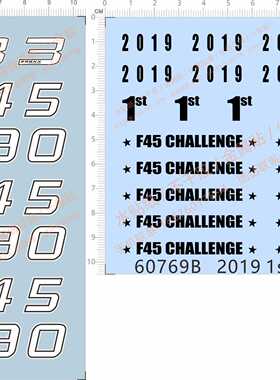 60769整版 599XX PROGRAMME 2019 1st F45 CHALLENGE模型水贴现货