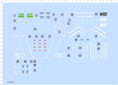 73004整版胶 TYPE 01 EVA-01 初号机 高达模型水贴gd现货