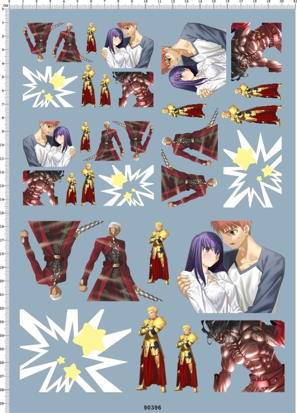 90396 fate zero 魔术师 痛车去底水贴 a4纸