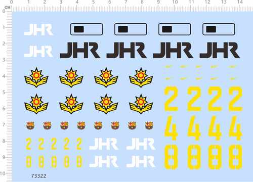 73322整版胶 铁胆火车侠 JHR 模型水贴纸打印 现货