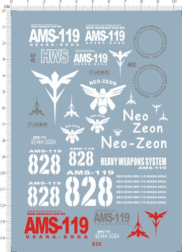 835 1:72 AMS-119 Geara Doga 基拉多加 gd水贴纸2