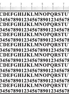 3692-@411 英文字母 数字 数目字 金属贴