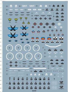 62059-B005 PG 00 MG GNX GN-X 各种部队通用gd水贴2