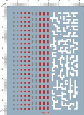 62037A-Z101 红浅灰白 自由贴方块数码迷彩gd水贴 金属贴 定做2