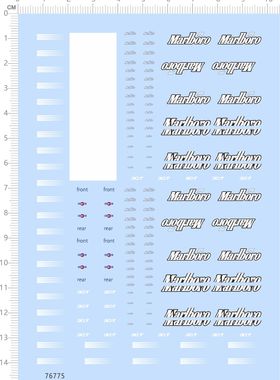 76775整版水贴 1/43 Marlboro MFH F2007 法拉利模型车2312