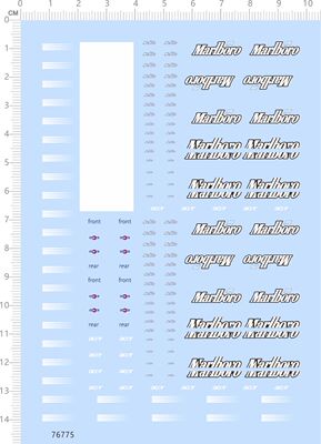 76775整版水贴 1/43 Marlboro MFH F2007 法拉利模型车2312