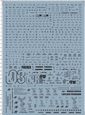 62882-B703 PG Unicorn phenex Banshee 独角兽3号机凤凰水贴现货