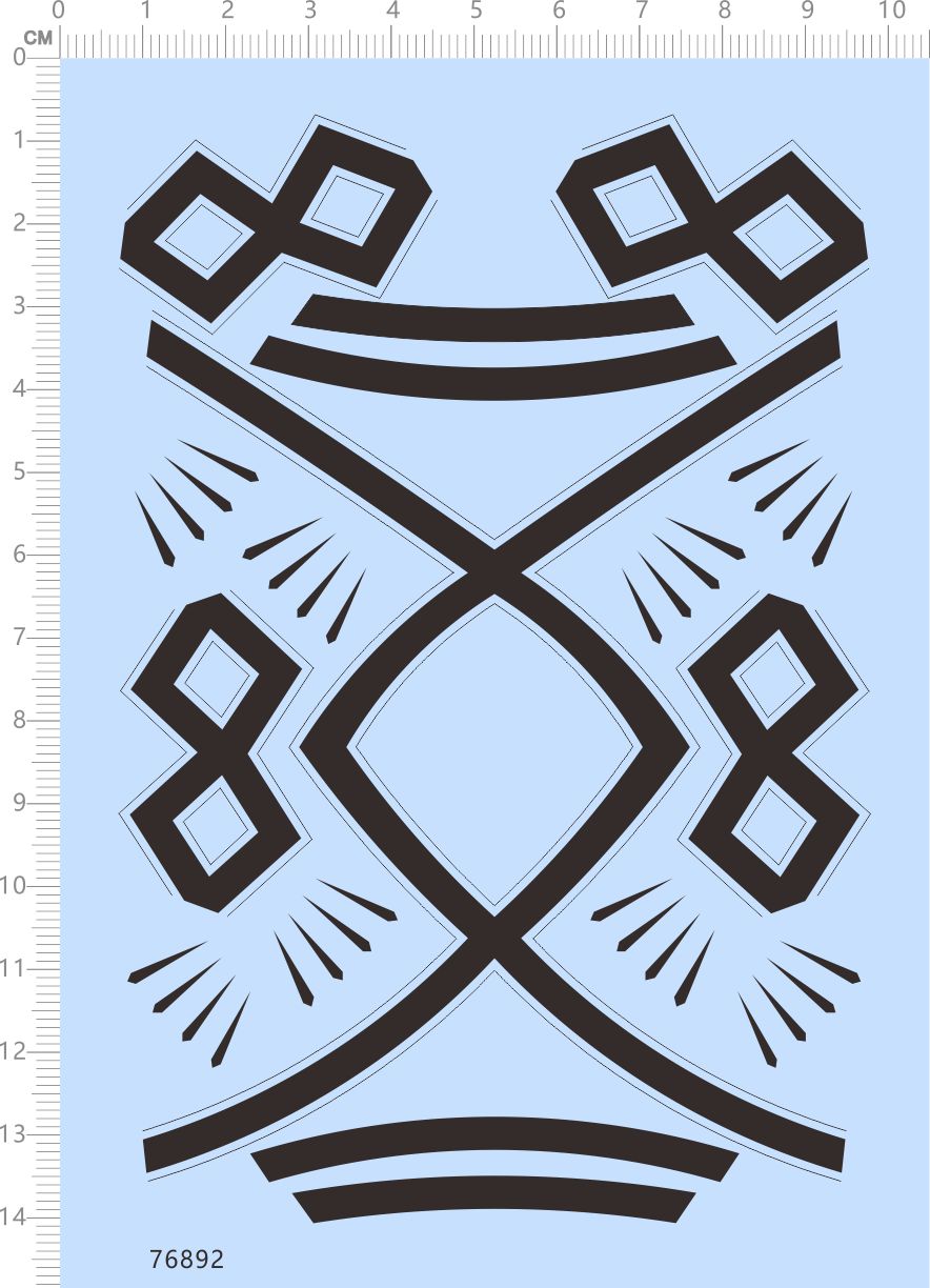 76892整版 手办模型纹身符文水贴纸 定制打印2312