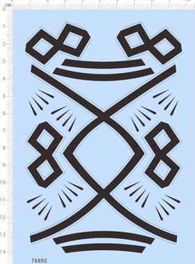 76892整版 手办模型纹身符文水贴纸 定制打印2312