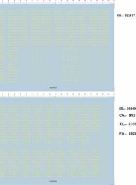 65076 1/87 rw25t kd25t ca25t xl25t rw25t软卧车救护车火车贴