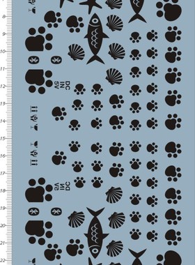61458-B2003 dc in 5v脚印小鱼贝壳海星虾蓝牙易碎方向上轻放