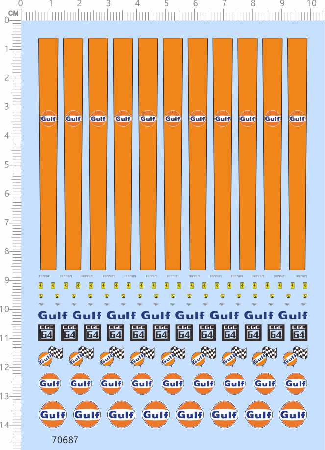 70687整版胶1/64石油 CGC 64 Ferrari模型车水贴纸标签定做订A6