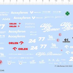 82246模型水贴车1/20 F1 Alfa Romeo C42 2022-RC orlen amx 2405