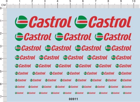 00911-A1806 -CASTROL 嘉实多 模型车水贴纸