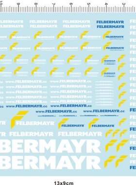 561-A3316 FELBERMAYR 工程车模型水贴纸