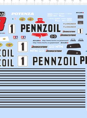 75588比例模型车水贴车模 PENNZOIL CHAMPION 定制打印现货