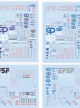 76491整版水贴GP系列通用1/400敢达高达模型RX-78 GP03D 2312