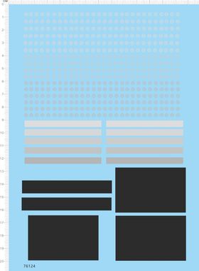 76124整版水贴 大众 黑色块 灰条纹 模型车水贴定制打印2311