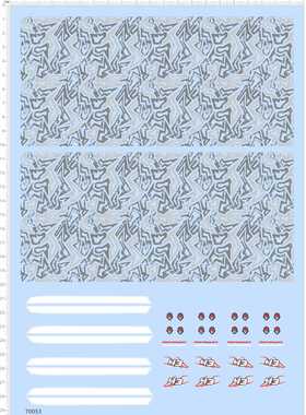 70053整版胶迷你玩具车PERFORMANCE玩具模型车水贴灰色迷彩骷髅头