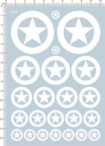 1910-2E11 美军tank 模型车水贴纸