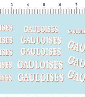 1606-3A20 Gauloises 模型车水贴纸