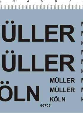 60705-A2107  muller koln 水贴